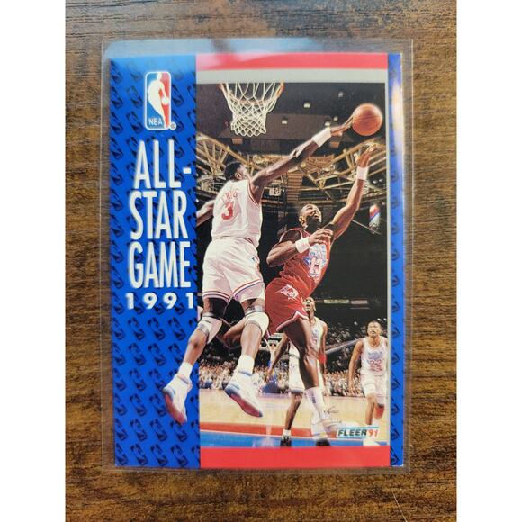Ewing & Malone + Michael Jordan 1991-1992 Fleer #236 NBA All Star Game - Picture 1 of 2